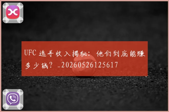 UFC 选手收入揭秘：他们到底能赚多少钱？_20260526125617