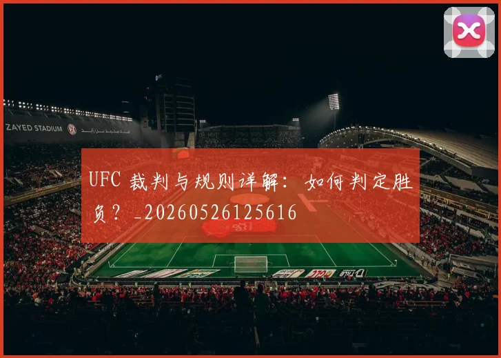 UFC 裁判与规则详解：如何判定胜负？_20260526125616